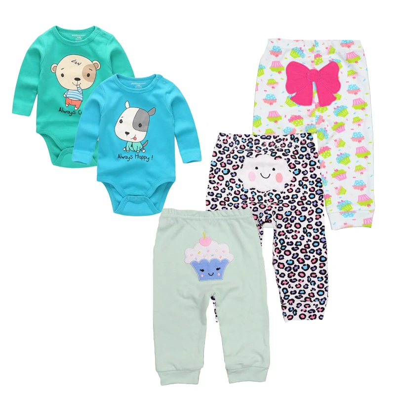 Kiddiezoom/комплекты одежды для малышей Детский Комбинезончик + штаны унисекс