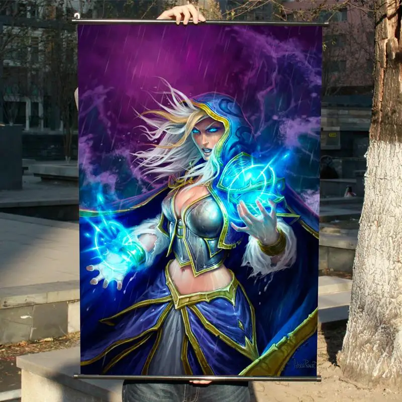 HD-игра WOW:Alliance leader Jaina настенные рулоны для фильмов постер бара кафе баннеры