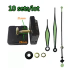 10 наборов кварцевых часов сделай сам, механизм движения 28 мм, светящиеся флуоресцентные зеленые ручные настенные часы, замена ремонтных деталей, комплект крючков