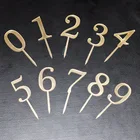 Мини числа 1 2 3 акриловые топперы для торта арабские цифры флажки для торта вечерние дня рождения, свадьбы, годовщины