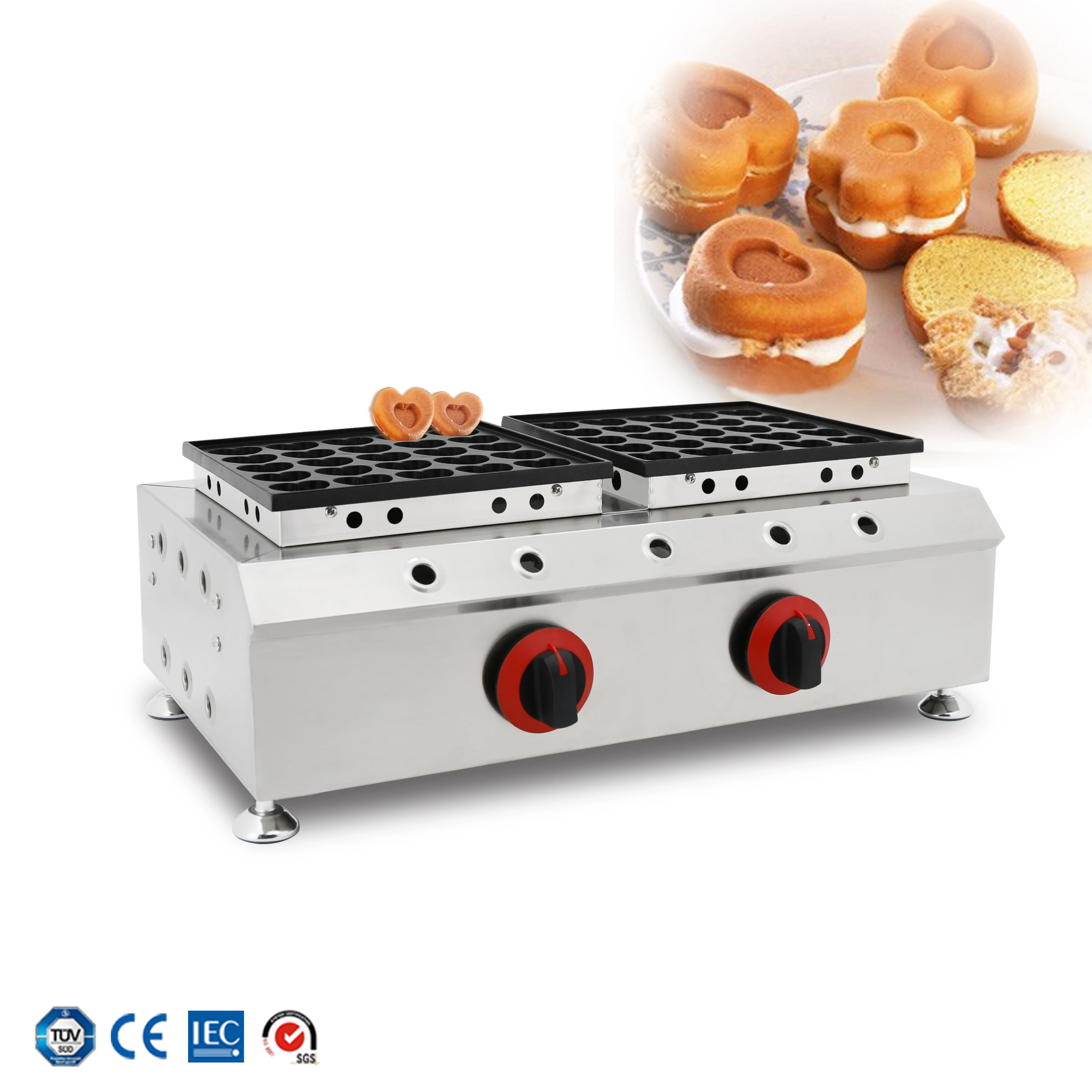 Вафли в форме сердца машина мини LPG газ голландское печенье гриль poffertjes чайник