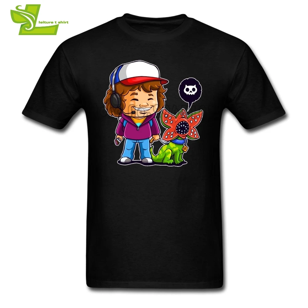 Футболка Dustin очень странные дела мужские новые простые футболки Классическая