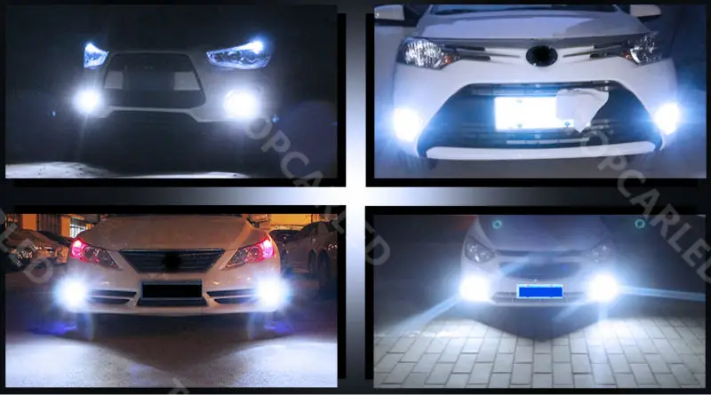 H7 светодиодная Автомобильная противотуманная фара 16 SMD 3030 Светодиодная лампа 80