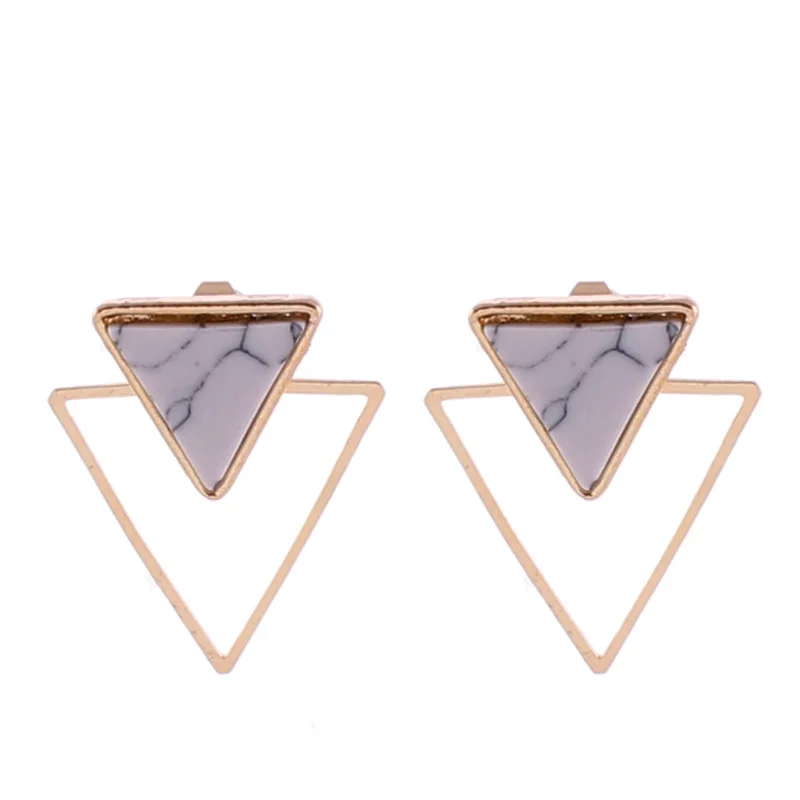 Seblasy новые 3 стиля Темперамент Золотой цвет натуральный камень геометрический