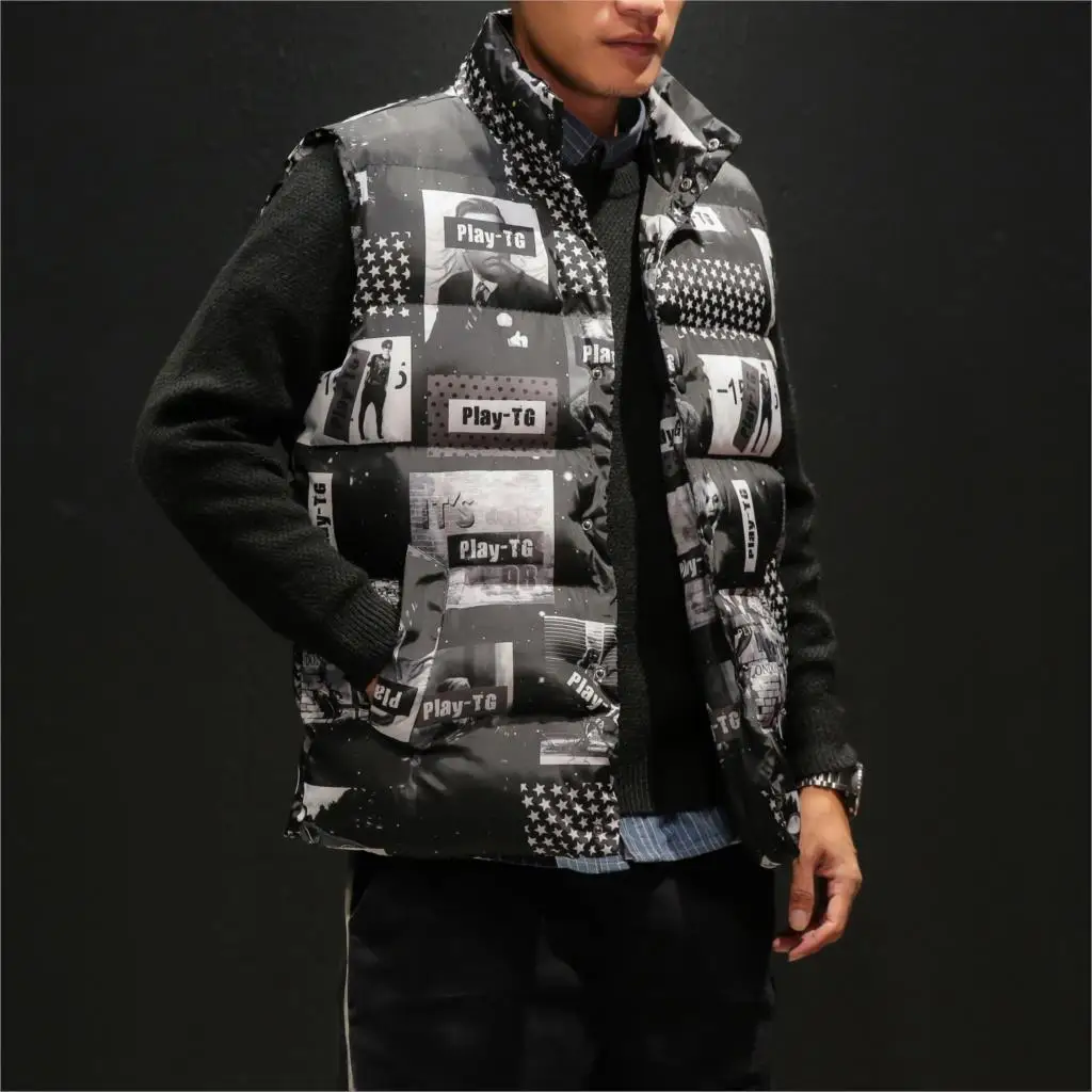 M-4XL 5XL зимняя куртка мужская повседневная Толстая теплая жилетка мужской модный жилет бодиутеплитель мужской жилет зимний жилет без рукавов для мужчин