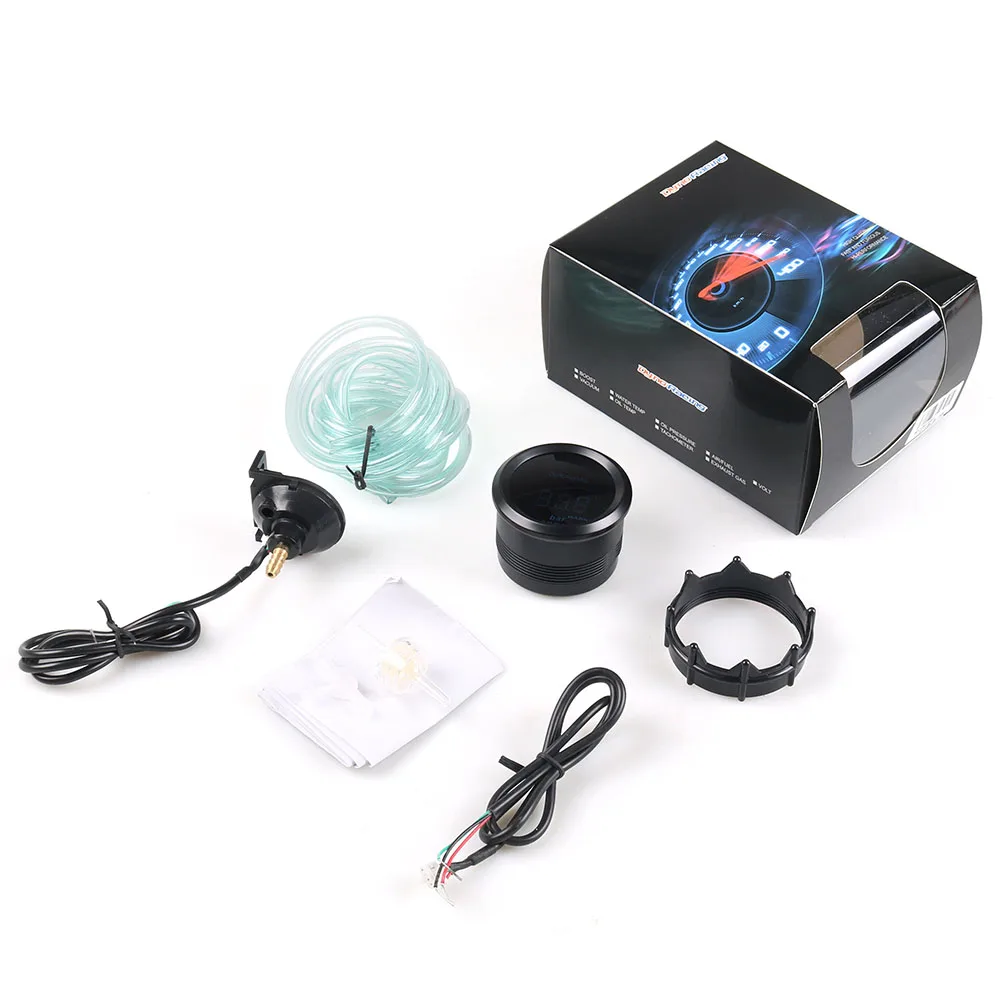 Dynoracing 2 дюйма 52 мм автомобиля turbo Boost датчик бар Тип синий цифровой светодиод Turbo