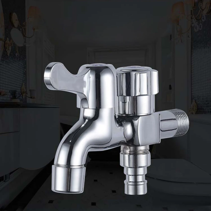 Латунь настенное крепление один холодный стиральная машина кран G1/2 двойной