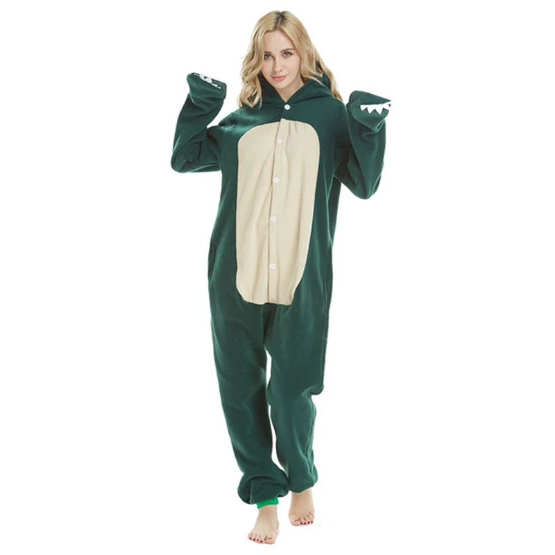 Hawiton женский кигуруми стежка пижамы наборы фланелевые снорлакс животных Onesie