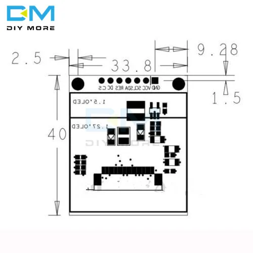 SSD1351 диск 1 5 дюйма 7PIN полноцветный OLED дисплей экран IC 128(RGB)* 128 SPI интерфейс для 51