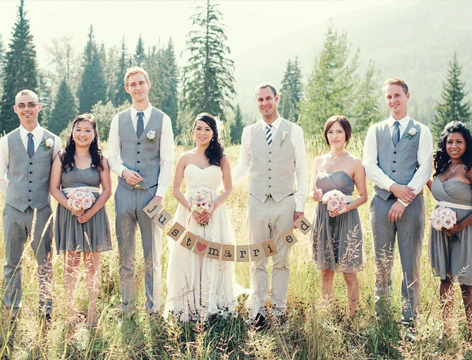 Бесплатная доставка 1 комплект гирлянда из крафтовой бумаги только что замужем