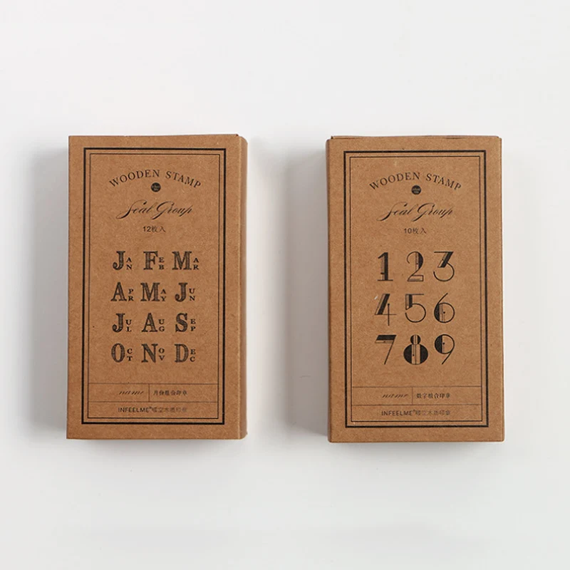 Номер/Ежемесячный план английское письмо печать дерево и резина бревно штамп для