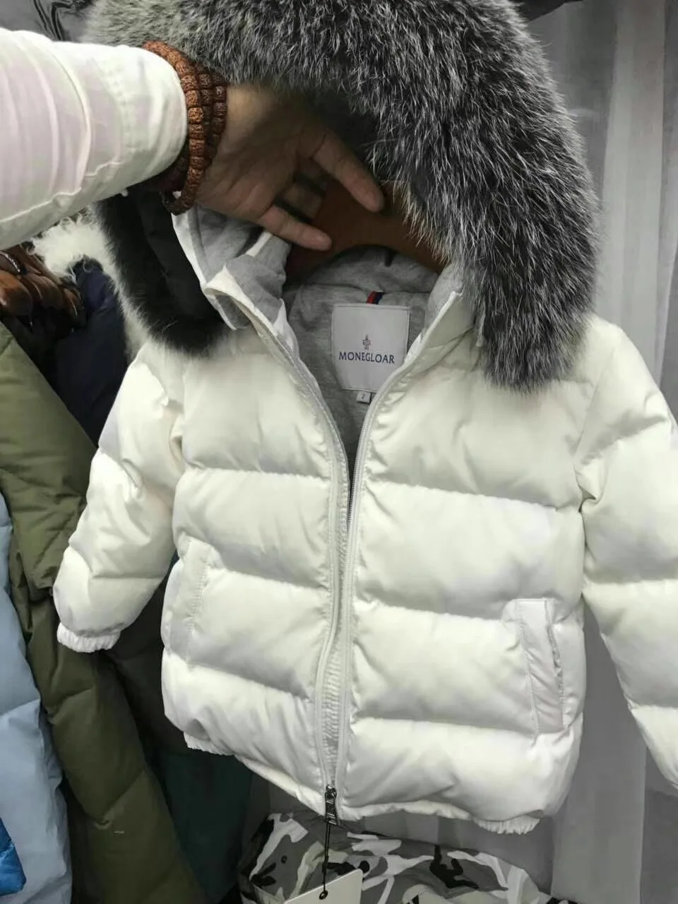 Пуховики для малышей зимние пальто мальчиков на 90% белом утином пуху меховая