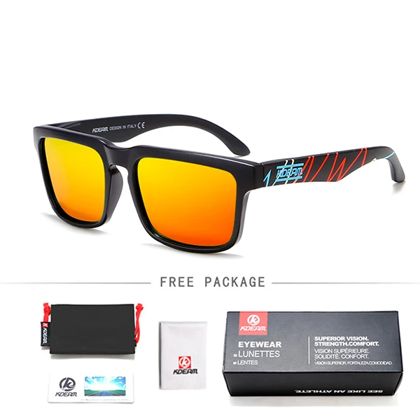 Мужские и женские поляризационные солнцезащитные очки KDEAM квадратные для