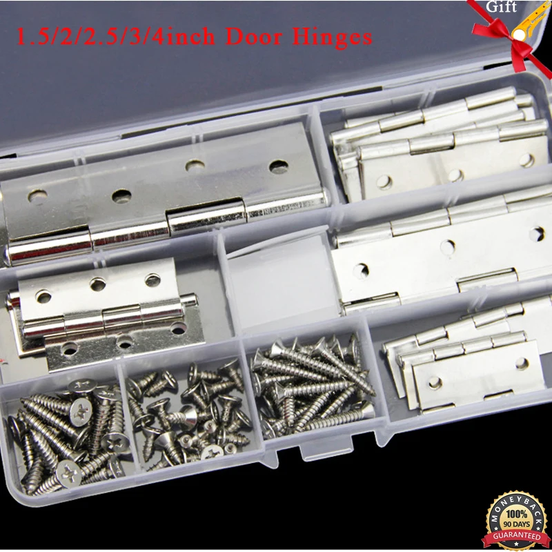 Дверные петли из нержавеющей стали 304 с винтами складные стыковые серебристого