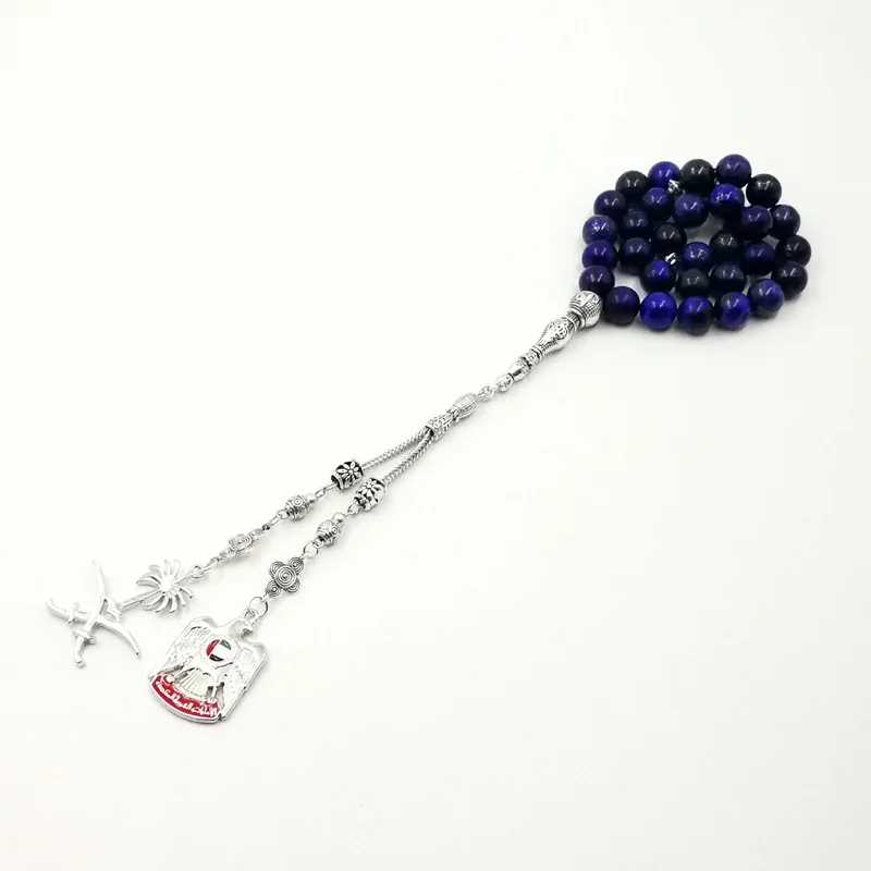 Саудовская Аравия четки и ОАЭ Tesbih натуральный Лазурит Tasbih gfit для Рамадана 33 66 99 Бусы Роскошные четки