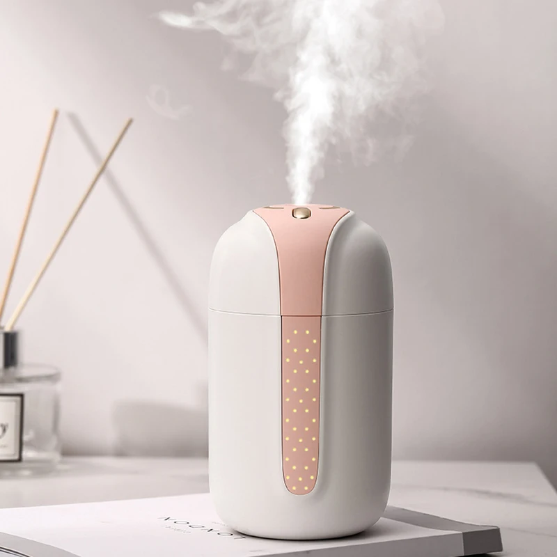 New Large-Capacity Spray Small Comet Humidifier Home Desktop Usb Mini Charging Wireless Pink | Бытовая техника