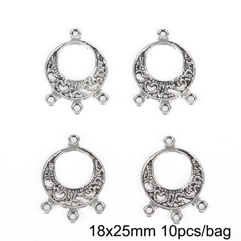 Style 03 10 шт. Ретро Серебряный металлический сплав винтажные соединители для ювелирных изделий для ожерелья ювелирных изделий Изготовление ювелирных изделий DIY серьги фурнитура Аксессуары - Цвет: Style 03