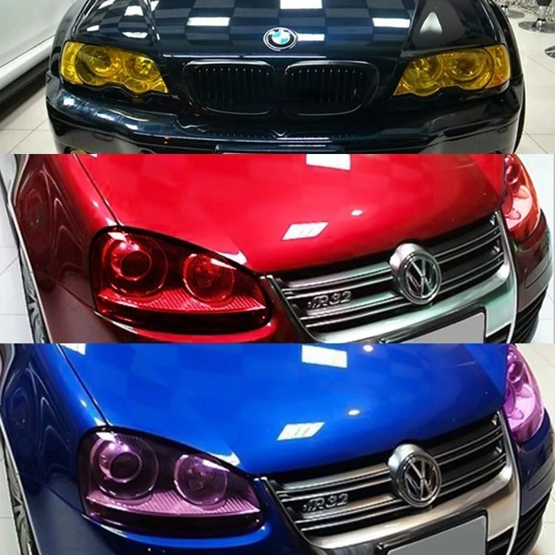 100*30 см Автомобильная тонированная фара задняя туман наклейка для Peugeot 206 307 407 308 208