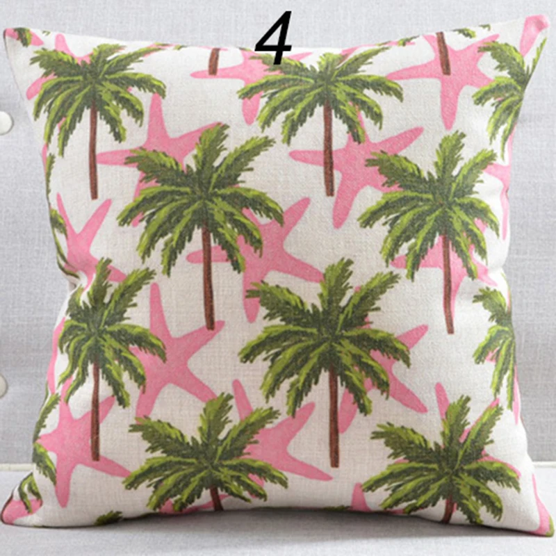 Тропическое дерево ананас подушки с фламинго наволочки из хлопка и льна для