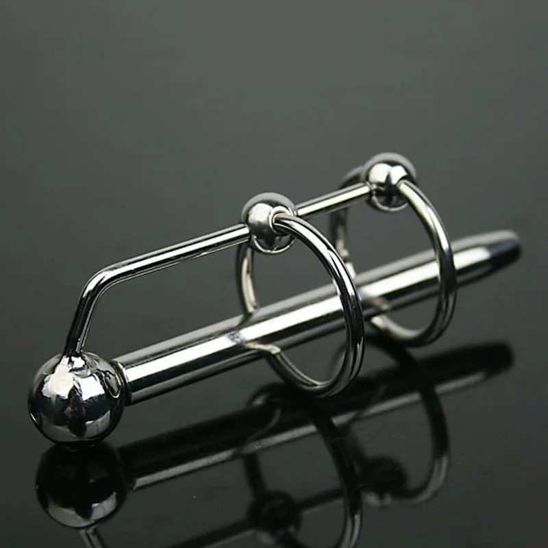 2 ring urethral dilator penis plugs and sounds insert rod stainless steel cockring urethra plug sounding cok rings sex toys | Красота и