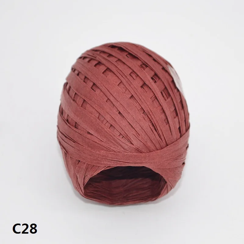 20 м/рулон DIY рафия ленточный шнур веревка для Палм упаковка DIY скрапбук ремесло Свадебная вечеринка украшение подарок упаковочные материалы - Цвет: C28