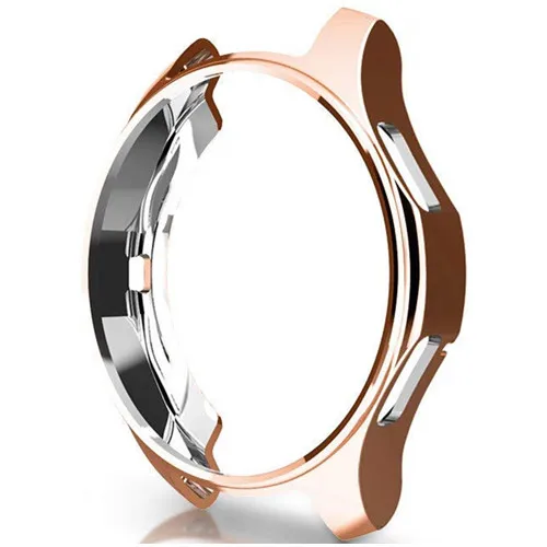 rose Чехол gear S3 frontier для samsung Galaxy Watch, 46 мм, 42 мм, ремешок, покрытие из мягкого ТПУ, универсальный защитный чехол, рамка - Цвет: rose