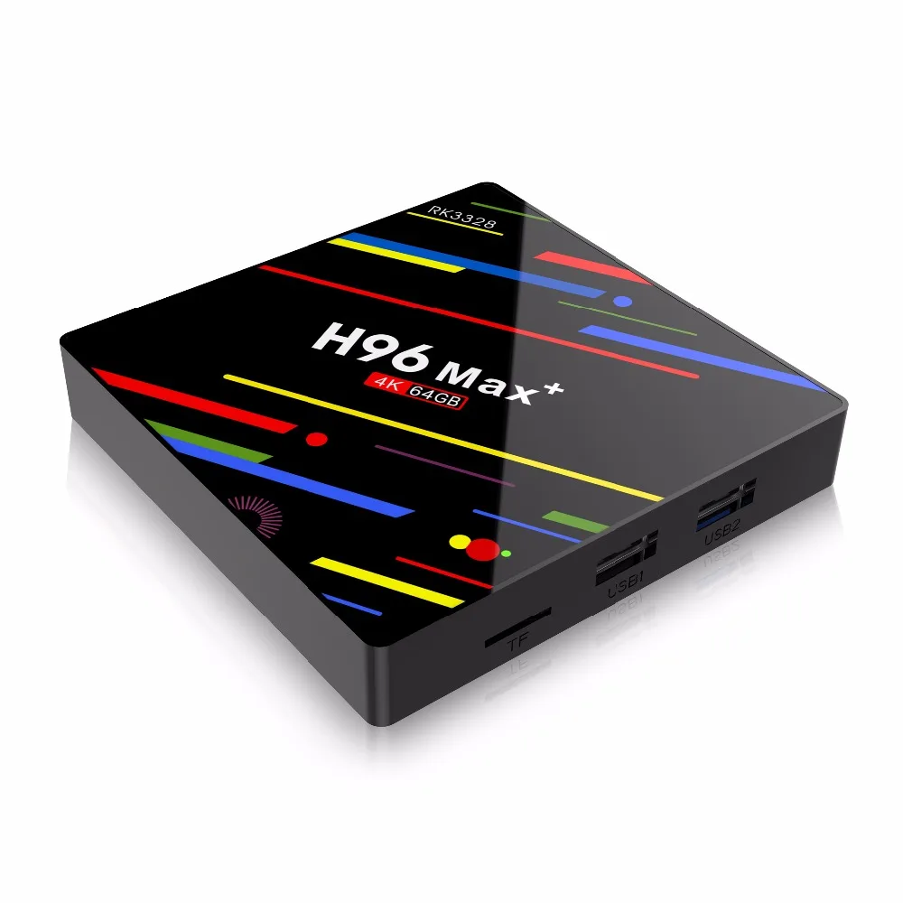 ТВ приставка H96 MAX Plus Android 8 1 4 ГБ 32 64 Гб смарт RK3328 четырехъядерный 5G Wifi 4K H.265