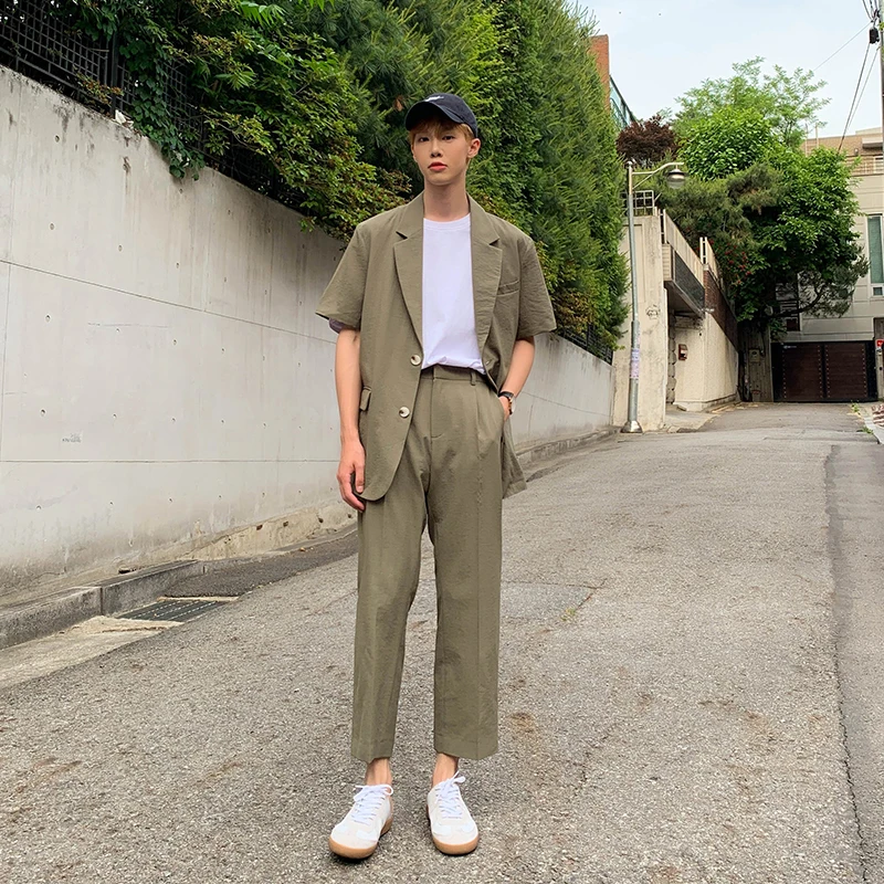 Новинка весны 2019 корейский деловой костюм высокого качества однотонные