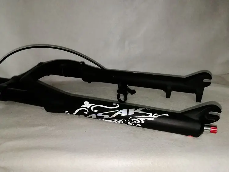 MTB Moutain 26inch Bike Fork Fat bicycle Fork Air Gas line Locking Suspension Forks Magnesium Aluminium Alloy 26"4.0"Tire 135mm