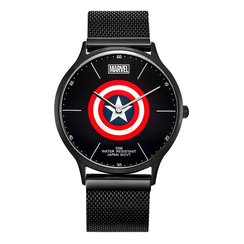 Мужские часы MARVEL роскошные Капитан Америка мужские для мальчиков модные