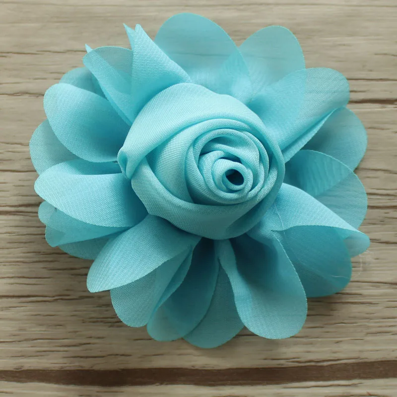 3-дюймовый шифон розы с оборками - Цвет: blue