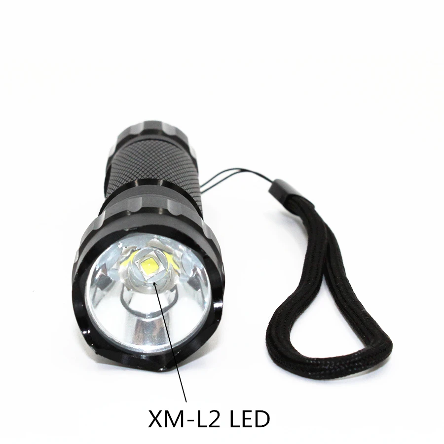 Белый светильник вспышка XM L T6 L2 светодиодный фонарь 5 режимов портативный 18650