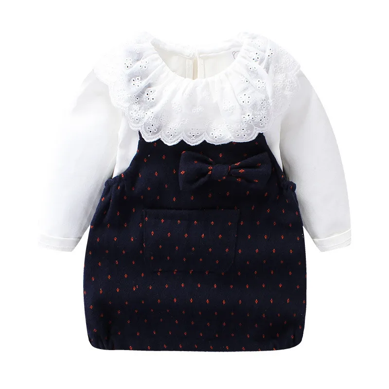 VIMIKID/комплект одежды для малышей осень 2017 г. новый однотонный хлопковый топ с