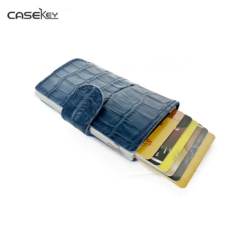 CaseKey тонкие металлические RFID кошелек Бизнес держатель для карт с магнитным