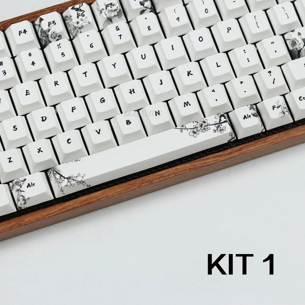 KIT 1 PBT пяти сторон краситель-подкровать пробел 6.25U вишня профиль для механической клавиатуры - Цвет: KIT 1