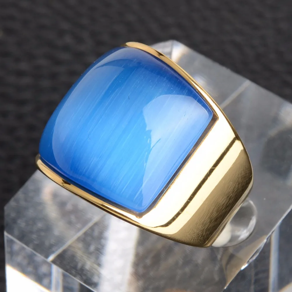 Стиль Martick стальное роскошное большое кольцо Сияющие опалы кольца Bague для женщин ювелирный камень кольцо никогда не выцветает Топ