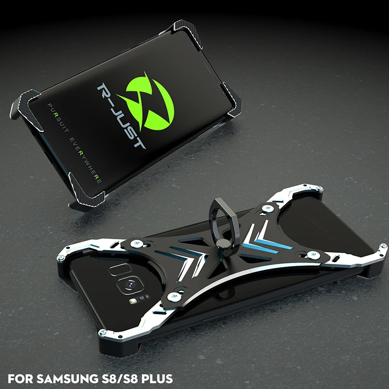 R-just X MAN сверхпрочный Защитный металлический чехол для samsung Galaxy S7 Edge S8 S8Plus Мужской