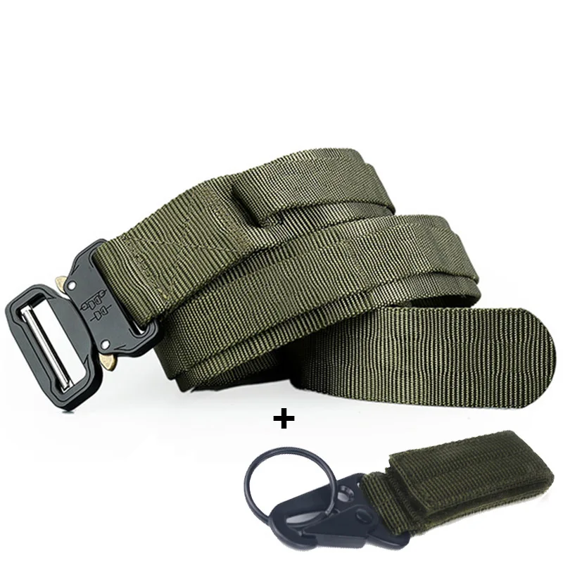 ArmyGreen 2 Новинка 4,3 см Широкий тактический ремень высокого качества Полиамид быстросъемный спортивный ремень с пряжкой Пряжка из цинкового сплава лыжные принадлежности Прямая поставка - Цвет: ArmyGreen 2