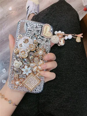 Роскошный блестящий чехол со стразами в виде тыквы для Samsung Galaxy S21 S20 Ultra S10 S9 S8 Plus Note