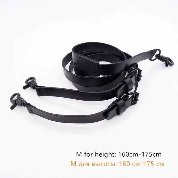 M Высококачественный черный крюк ретро-моды бретель Cam Men Strap Женские кожаные подтяжки джинсы женские Модный дикий ремень женский портупея - Цвет: M