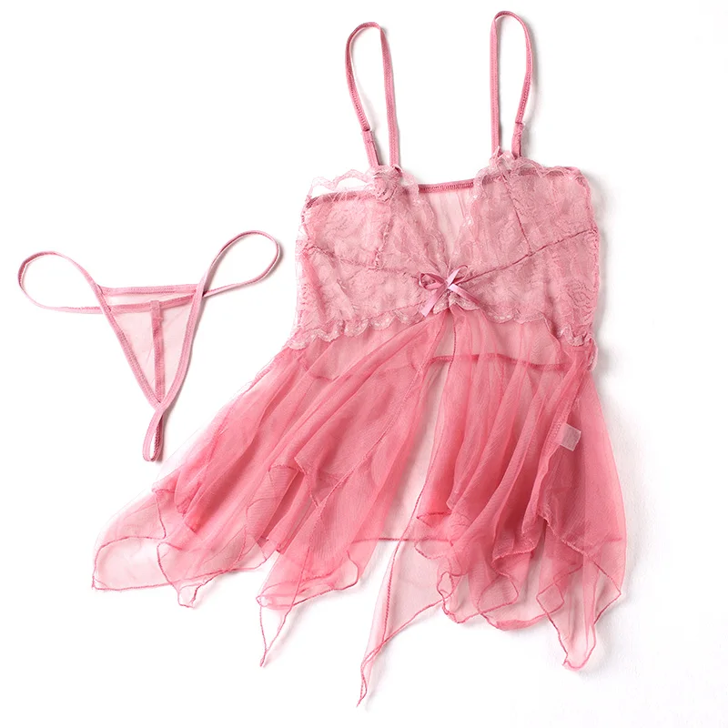 EW Sexy Lingerie Hot Erotic Lace Sleepwear Dress Temptation Transparent Nightwear Costumes | Тематическая одежда и