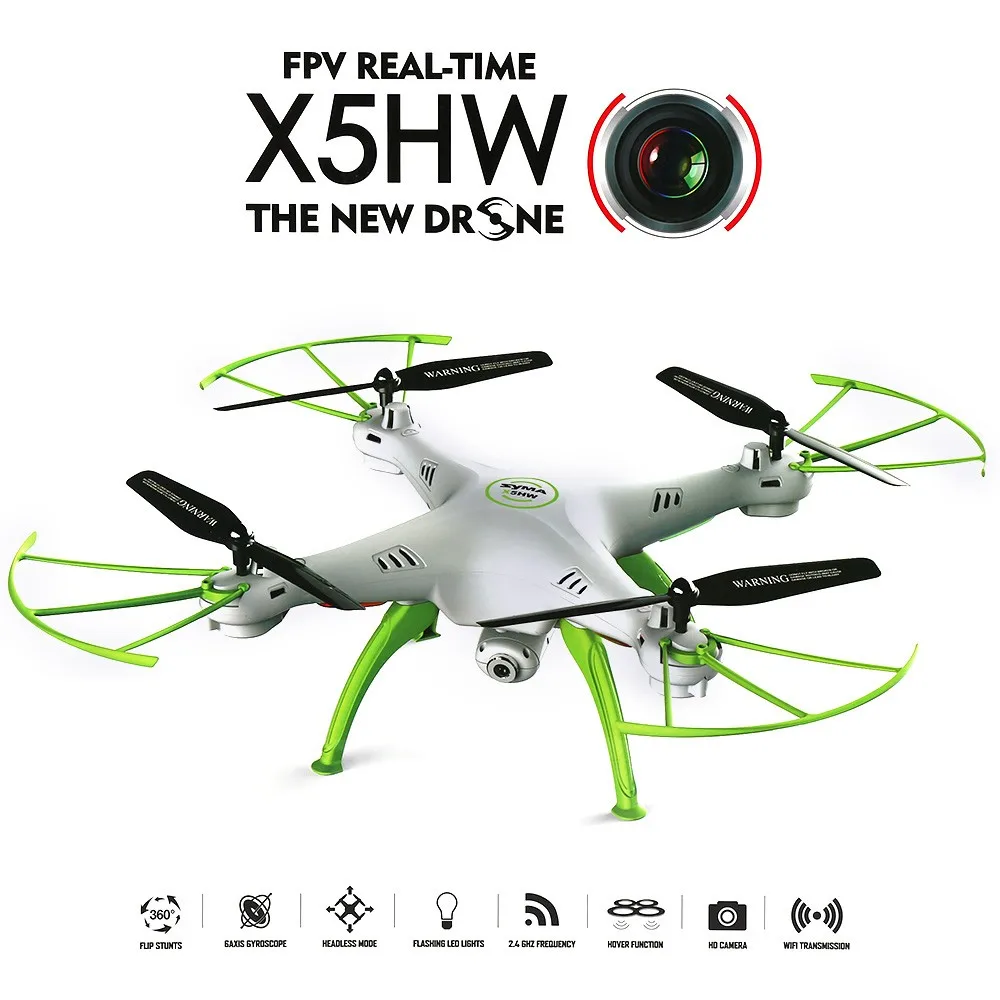 SYMA X5HW Квадрокоптер Дрон с камерой WIFI FPV HD Real tiem 2 4G 4CH RC вертолет игрушка X5SW