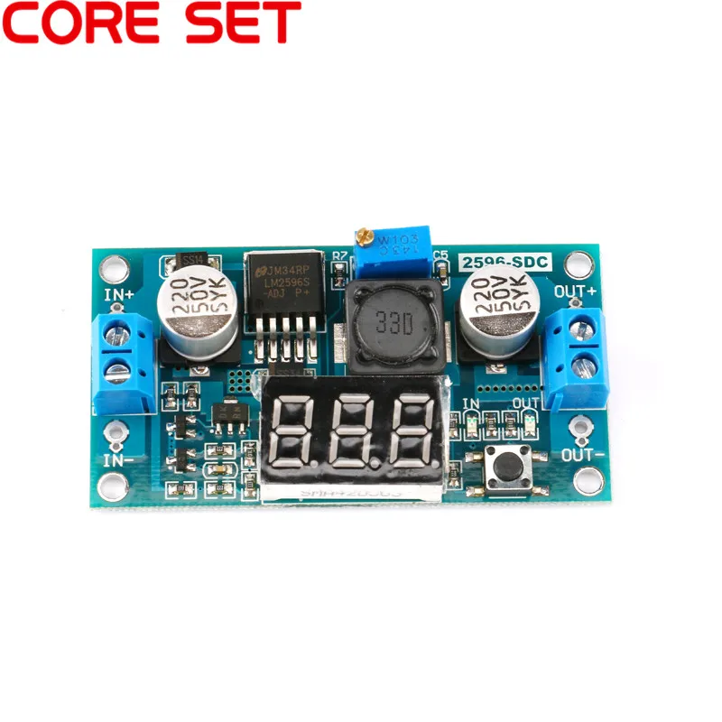 DC-DC Регулируемый Напряжение регулятор LM2596 DC/DC 4,0~ 40 до 1,25-37 V Buck понижающий модуль с светодиодный вольтметр