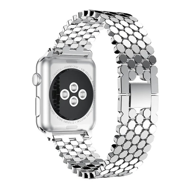 Браслет из нержавеющей стали для Apple Watch Band 38/40 мм 42/44 металлический бриллиантовый