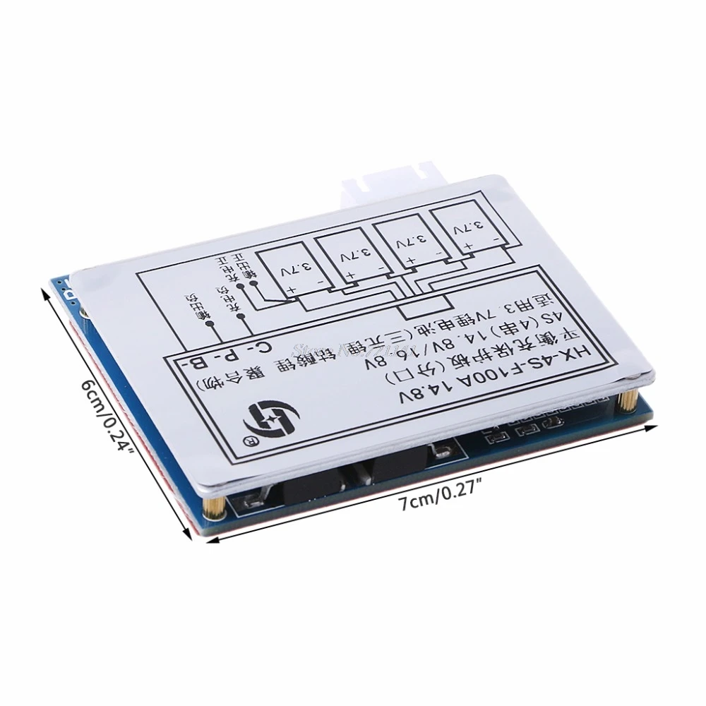 4S 100A 14,8 V литий-ионный аккумулятор 18650 BMS PCM Защитная плата с регулятором баланса макетная плата