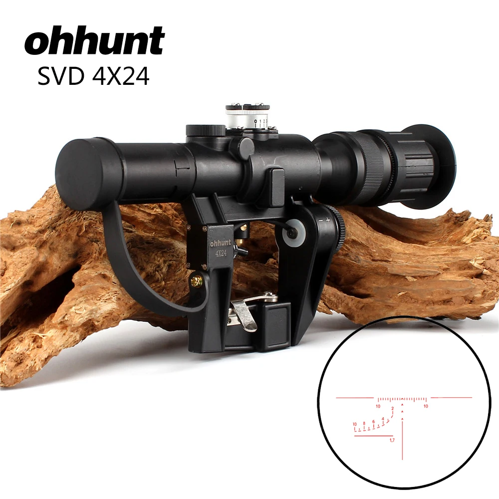 Охотничий прицел ohhunt SVD 4x24 для тактических снайперских винтовок серии АК Dragonov с