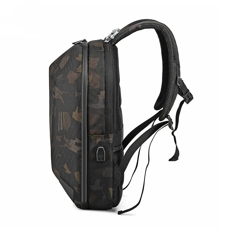 Fashion Man Backpack 15.6 Inch Laptop USB Charging Bluetooth Speaker Male Bags Recharging Multi-layer Space Travel Anti-thief
