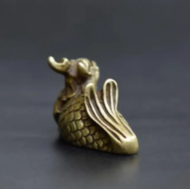 Copper Satue Collection archaize brass dragon fish small statue | Дом и сад