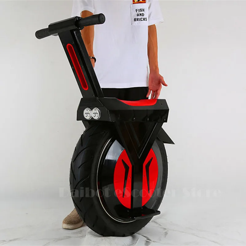 Monowheel Electric Unicycle 17'' Self Balancing Scooter Motor 500W 60V One Wheel Bluetooth Speaker Electric Motorcycle Adult images - 6