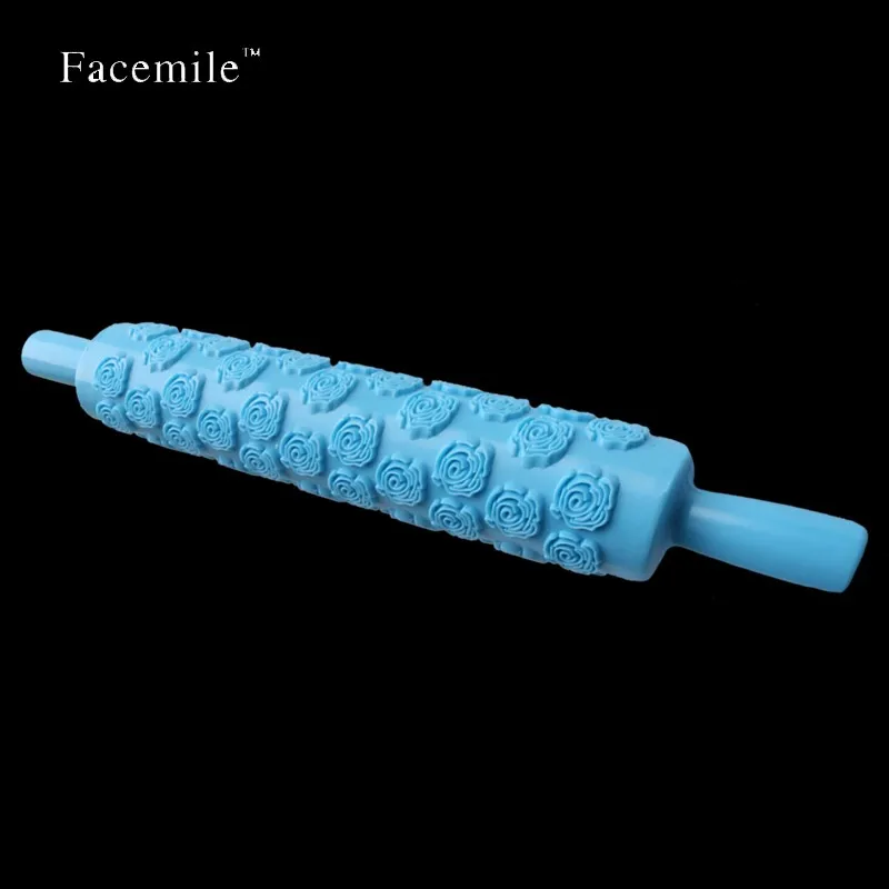 Facemile 1 шт скалкой Роза Folwer различных моделей выпечки подарок Фондант тиснением плесень украшения торта 54055